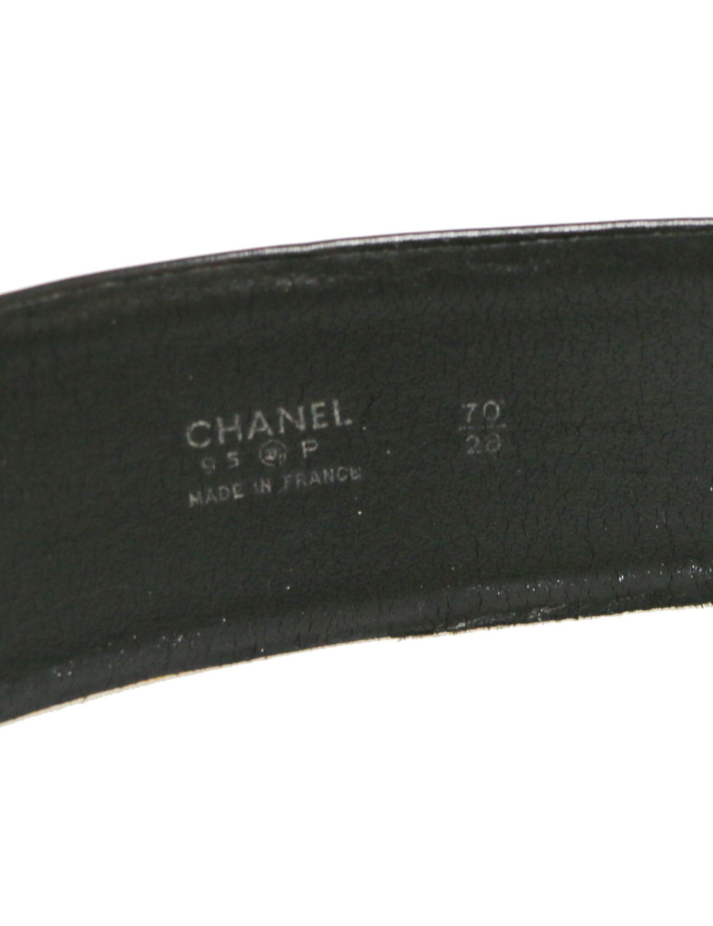 CHANEL Bicolor Vintage Leather Belt - Occasion Certified Authentic