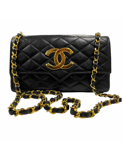 Petit sac noir CHANEL vintage gros CC