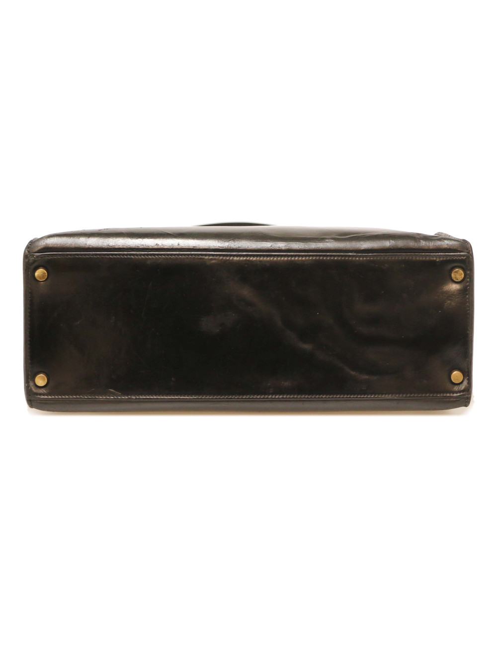 Sac Kelly sellier 32 HERMES box noir vintage