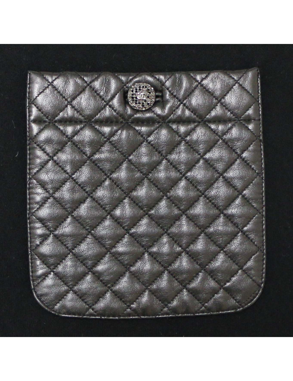 Robe CHANEL t34 cachemire et cuir