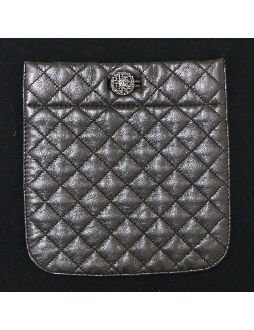 Robe CHANEL t34 cachemire et cuir