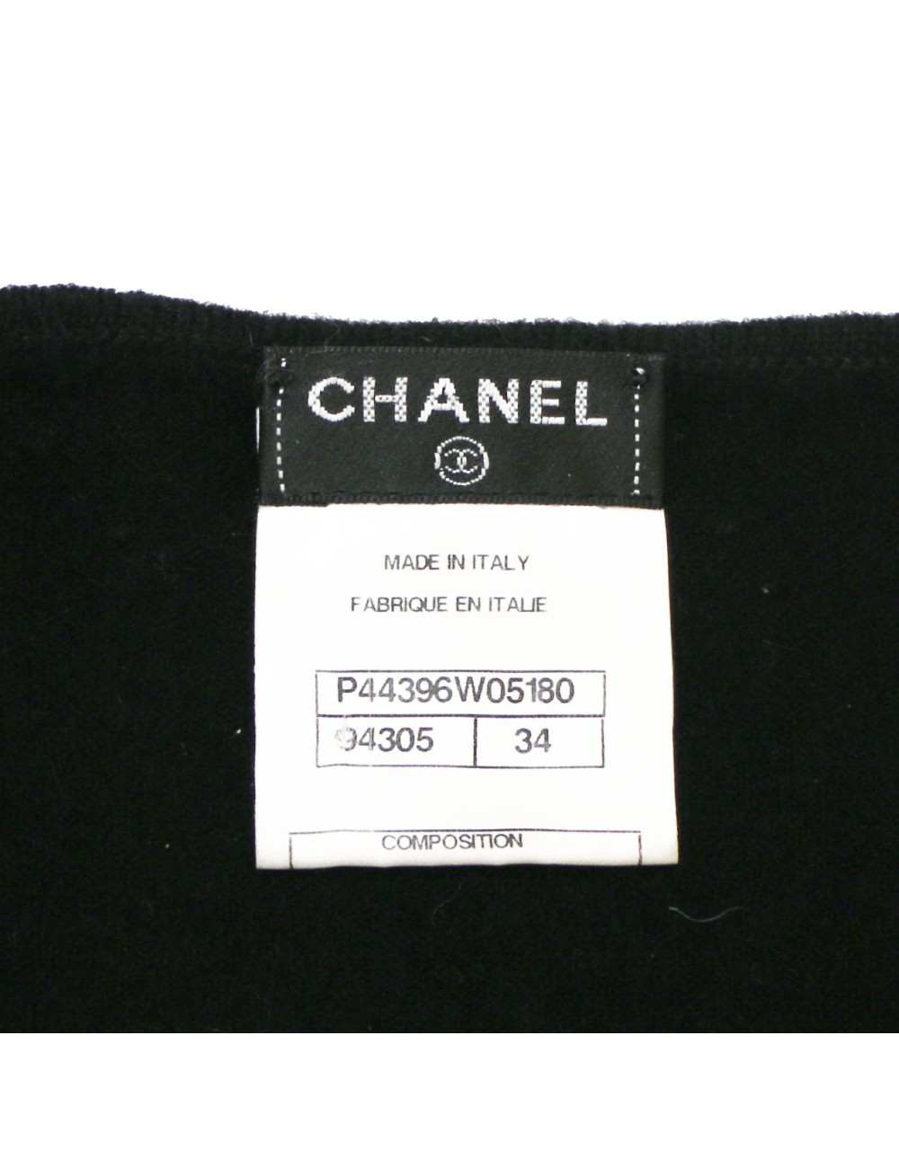 Robe CHANEL t34 cachemire et cuir