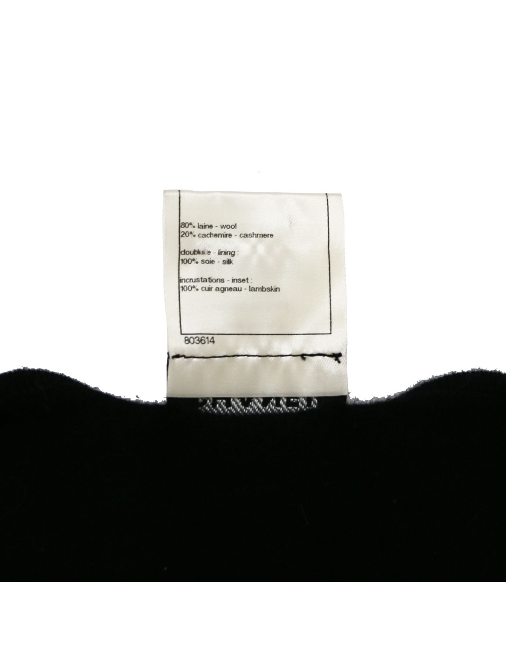 Robe CHANEL t34 cachemire et cuir