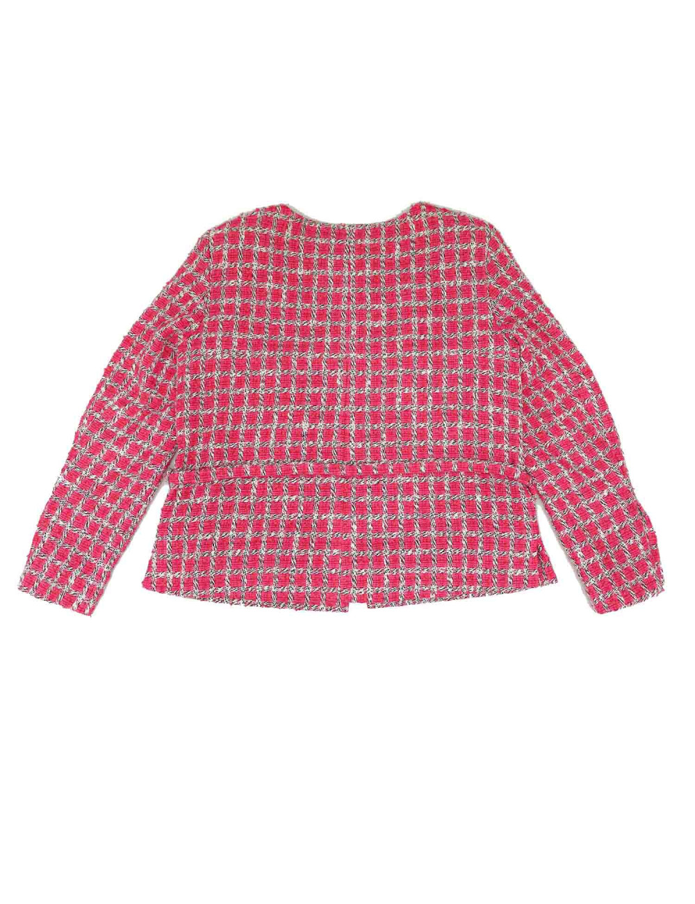 Veste CHANEL t36 tweed rose et blanc