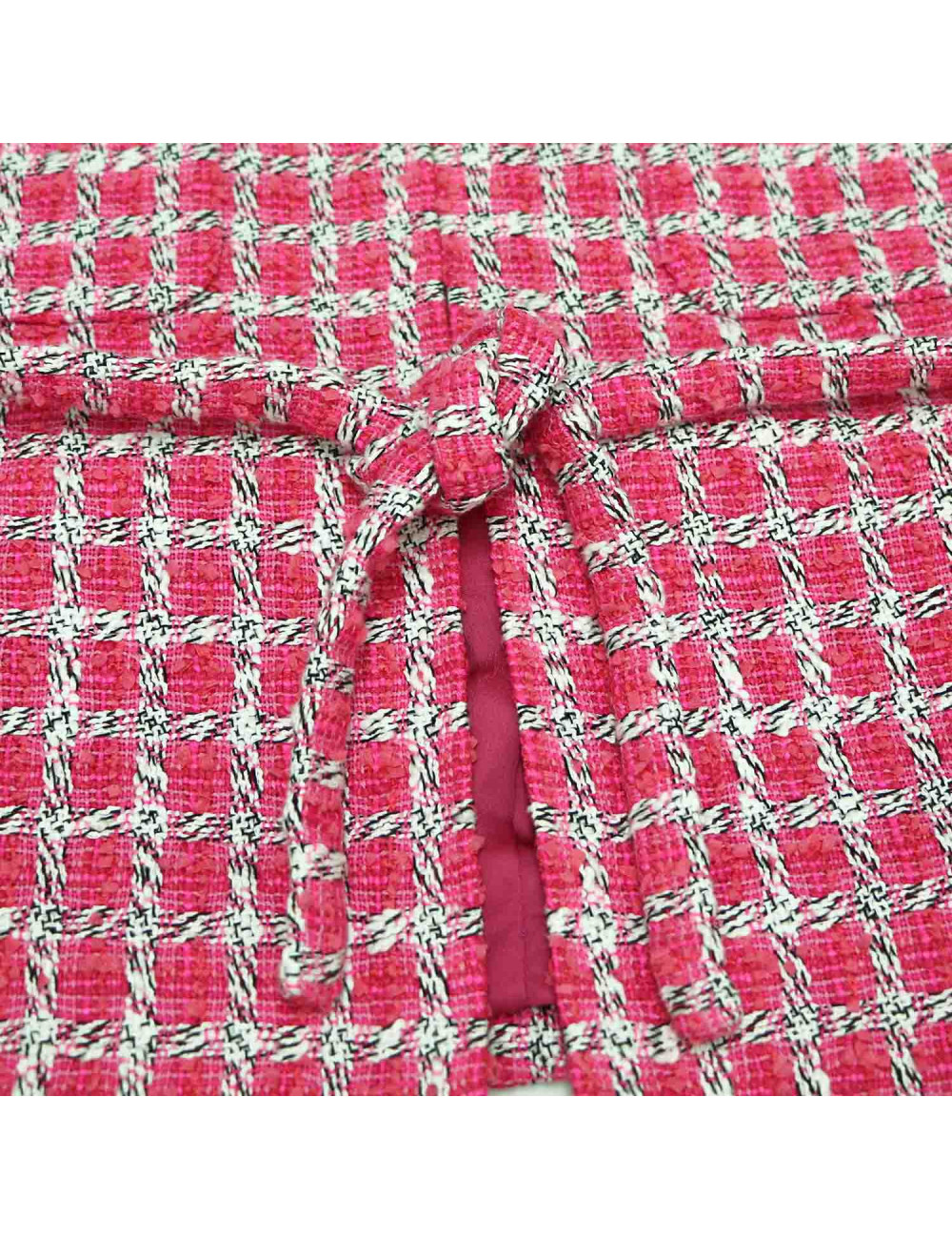 Veste CHANEL t36 tweed rose et blanc