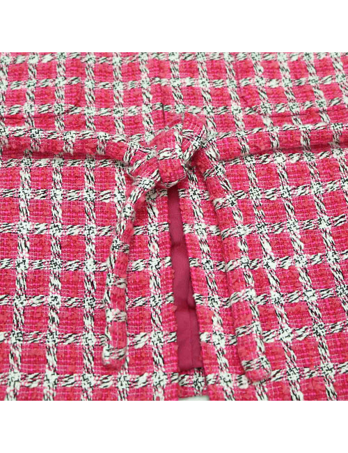 Veste CHANEL t36 tweed rose et blanc