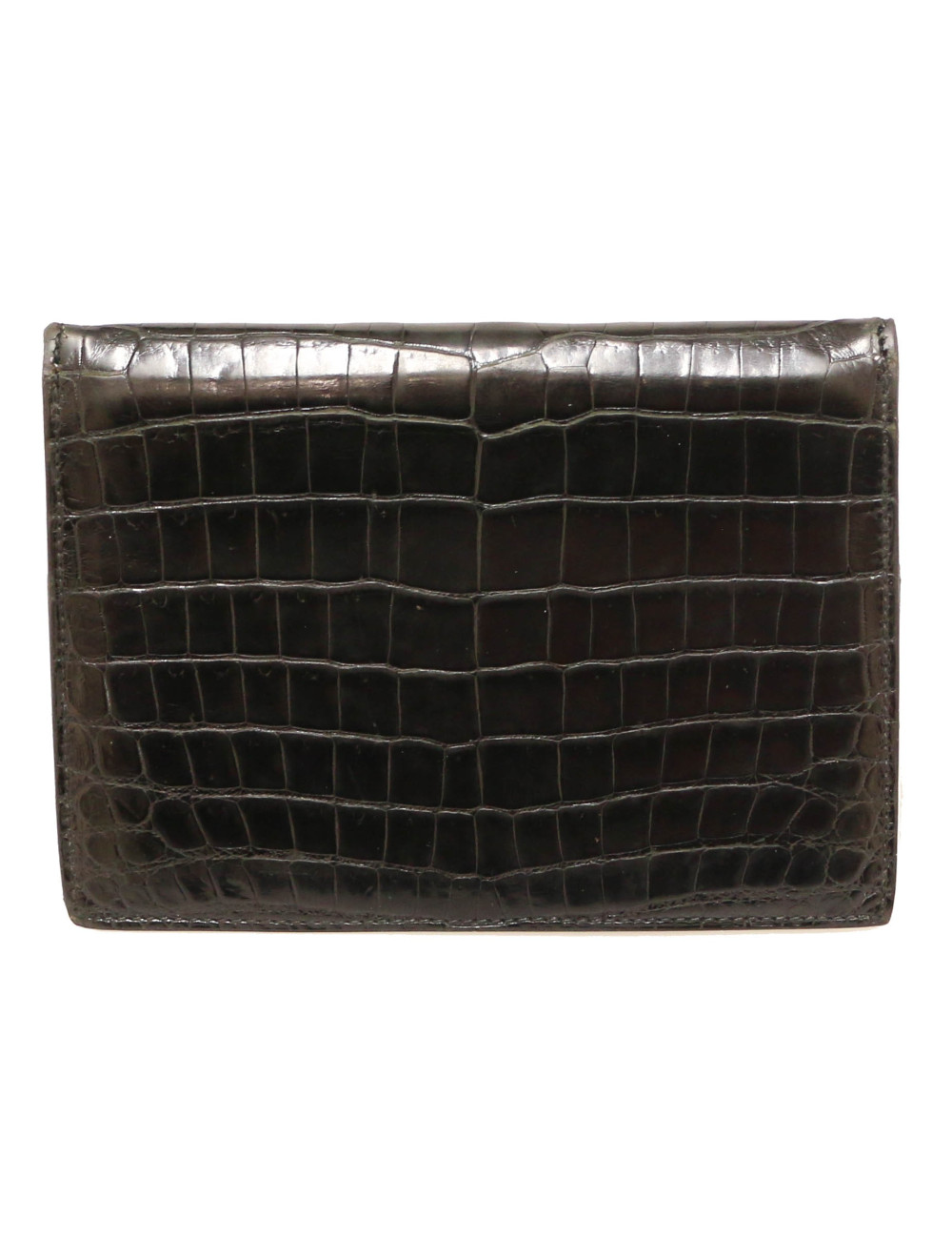 HERMES planner cover black Porosus crocodile