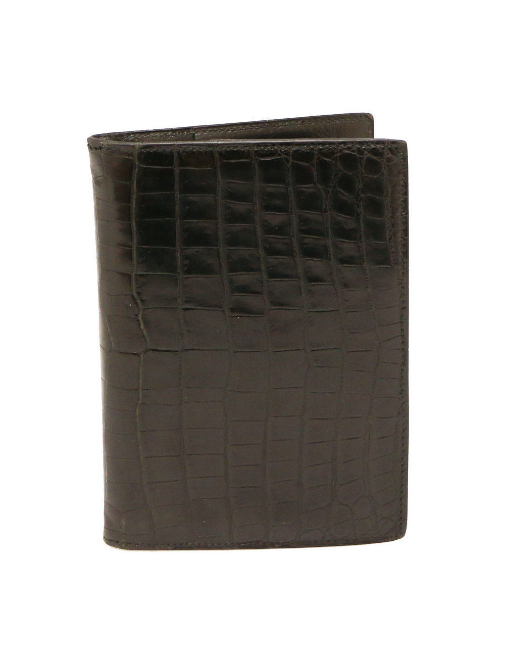 HERMES planner cover black Porosus crocodile