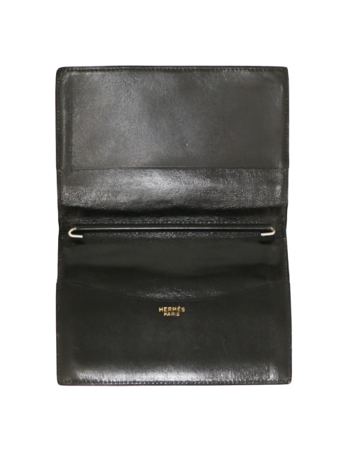 HERMES planner cover black Porosus crocodile