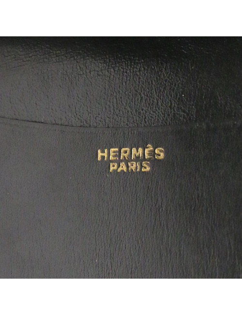 HERMES planner cover black Porosus crocodile