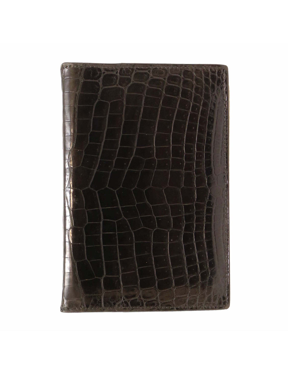 HERMES planner cover black Porosus crocodile