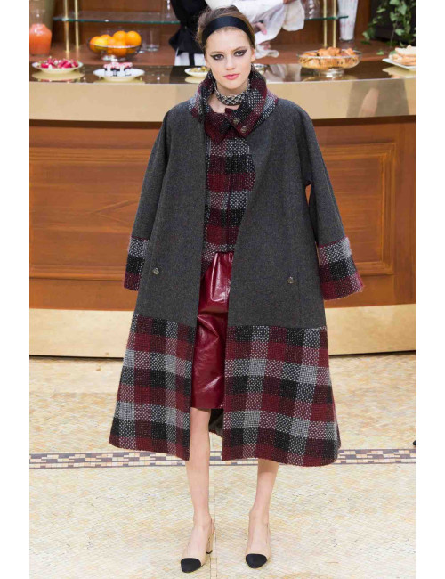 Veste CHANEL T38  en tweed a carreaux