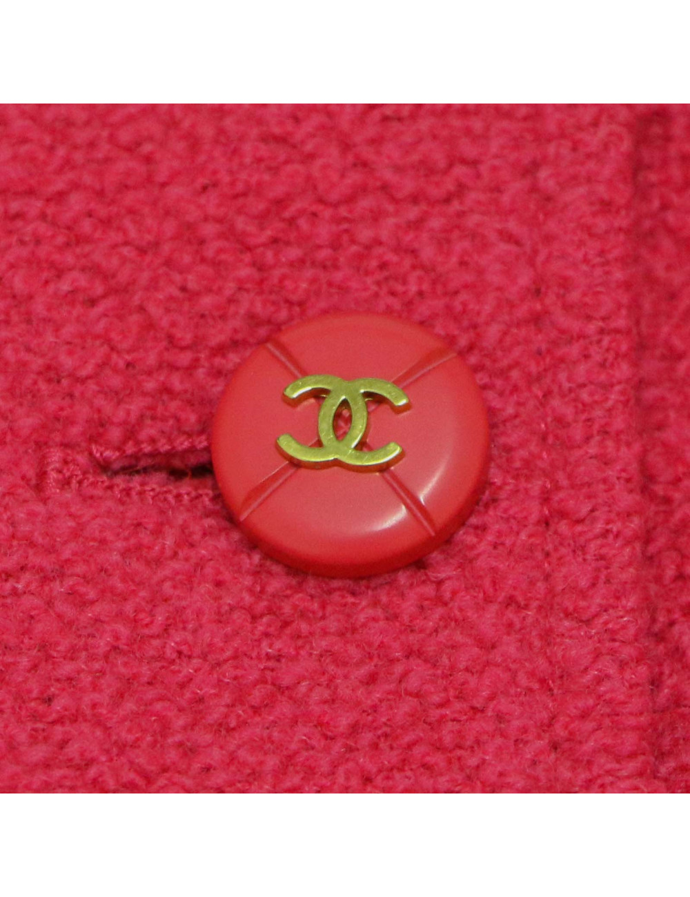 Veste CHANEL T36 en tweed rose fuchsia