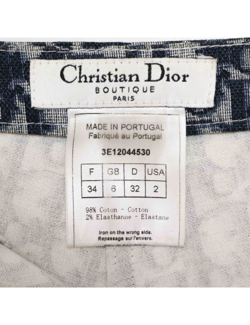 Mini short Dior T34 toile oblique