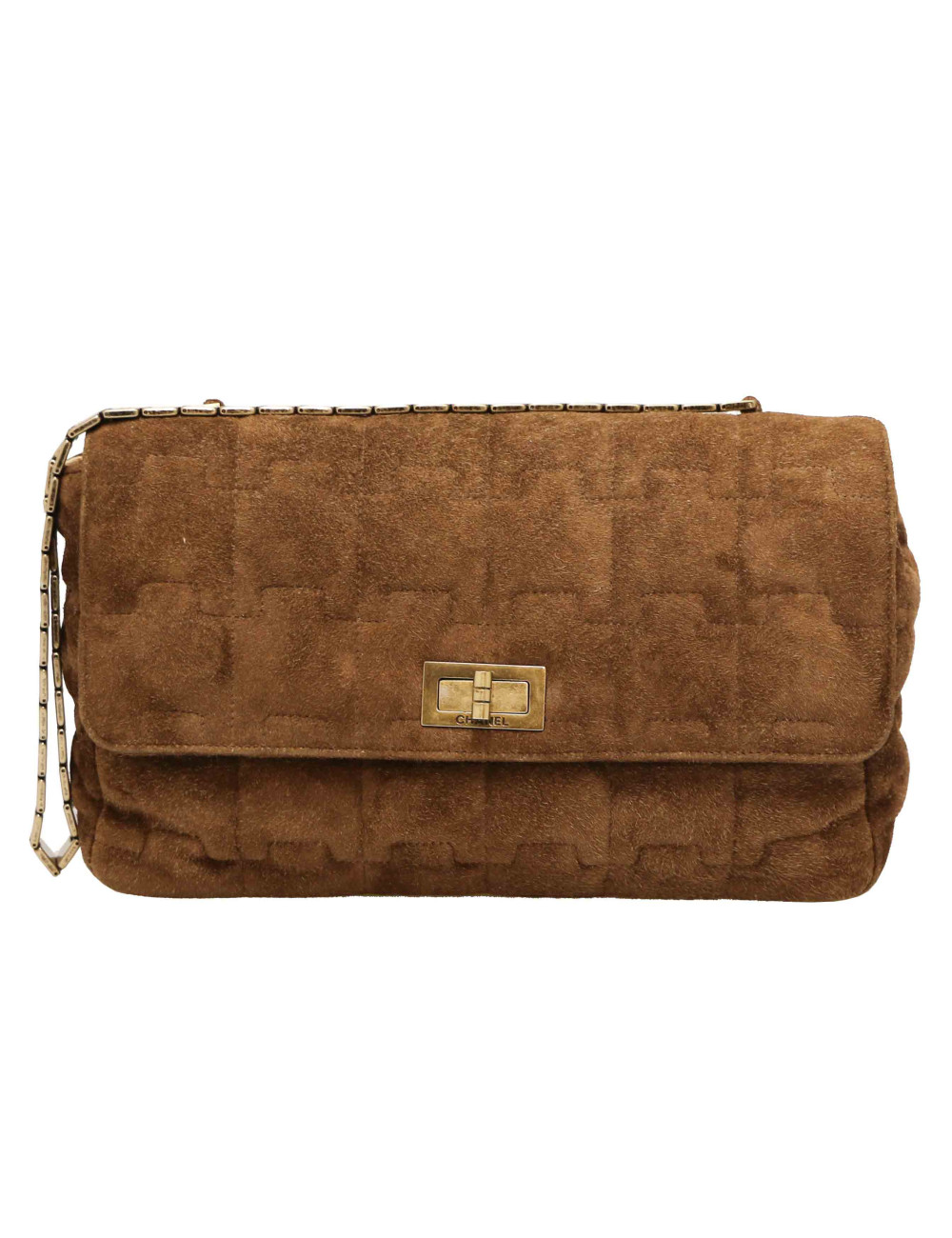 Sac Legos CHANEL daim marron