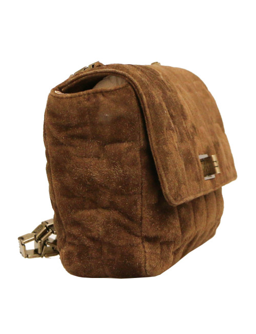 Sac Legos CHANEL daim marron