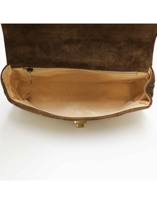 Sac Legos CHANEL daim marron