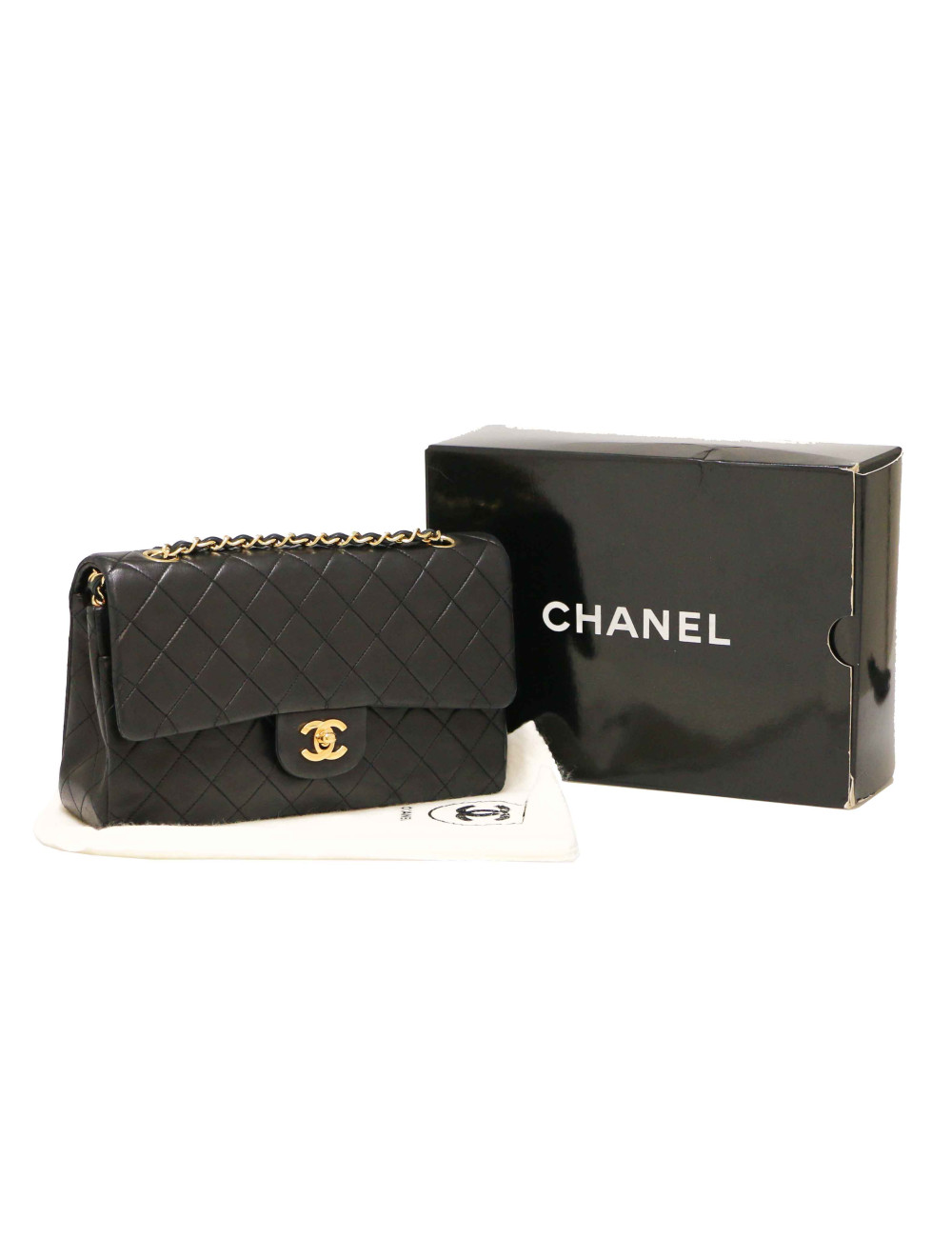 CHANEL Timeless 25 cm cuir noir