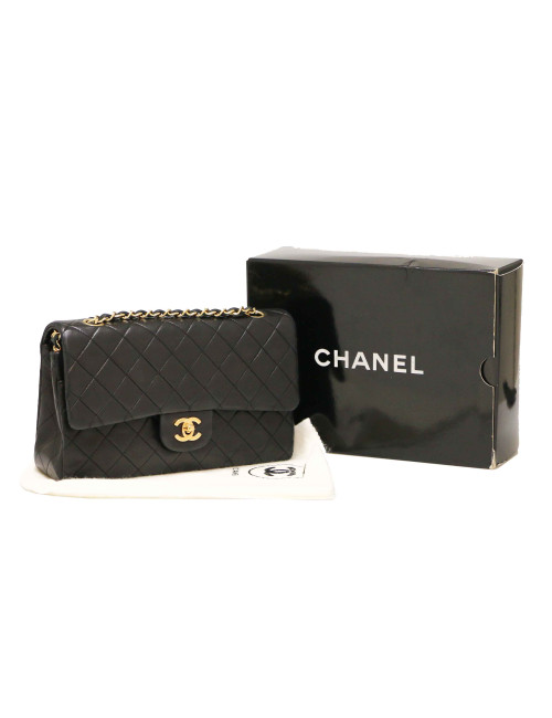 CHANEL Timeless 25 cm cuir noir