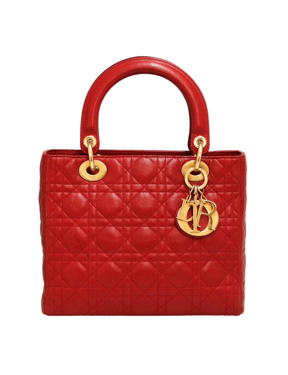 Sac Ladie D DIOR cuir rouge 