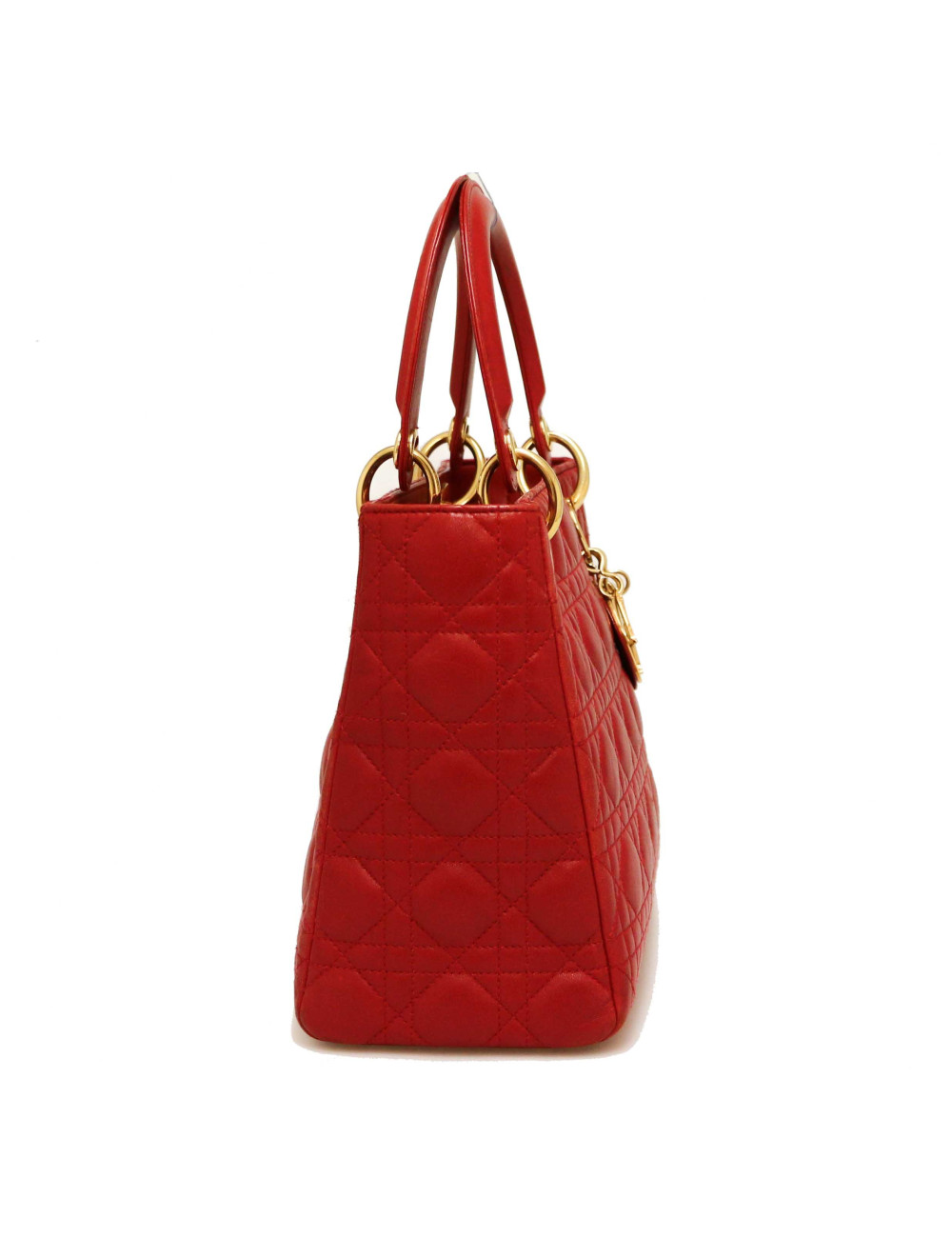 Sac Ladie D DIOR cuir rouge 