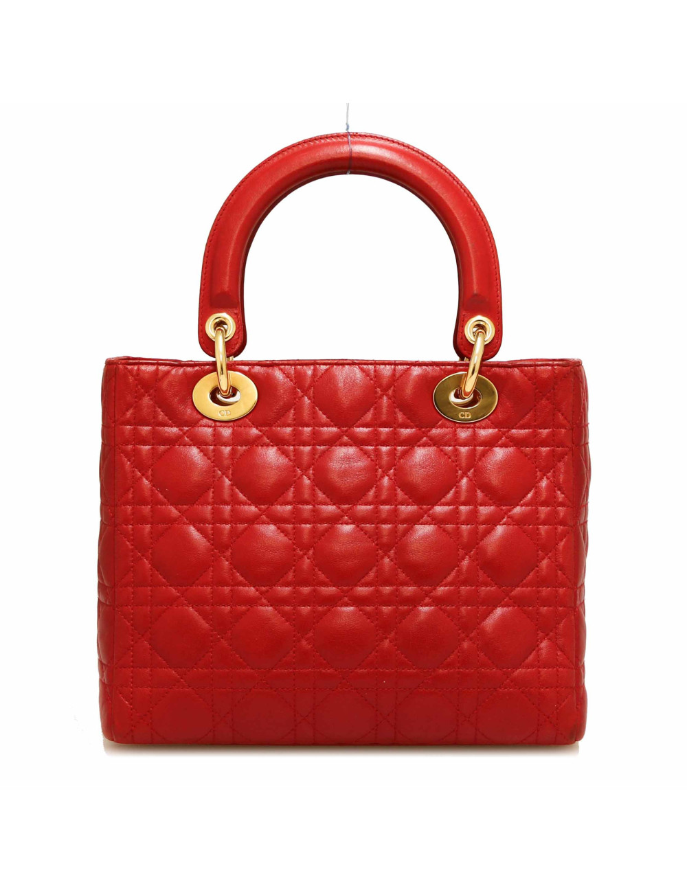 Sac Ladie D DIOR cuir rouge 