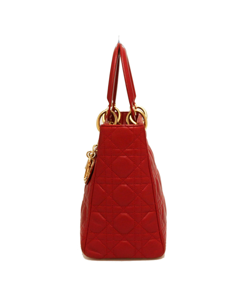 Sac Ladie D DIOR cuir rouge 