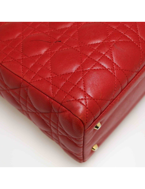 Sac Ladie D DIOR cuir rouge 