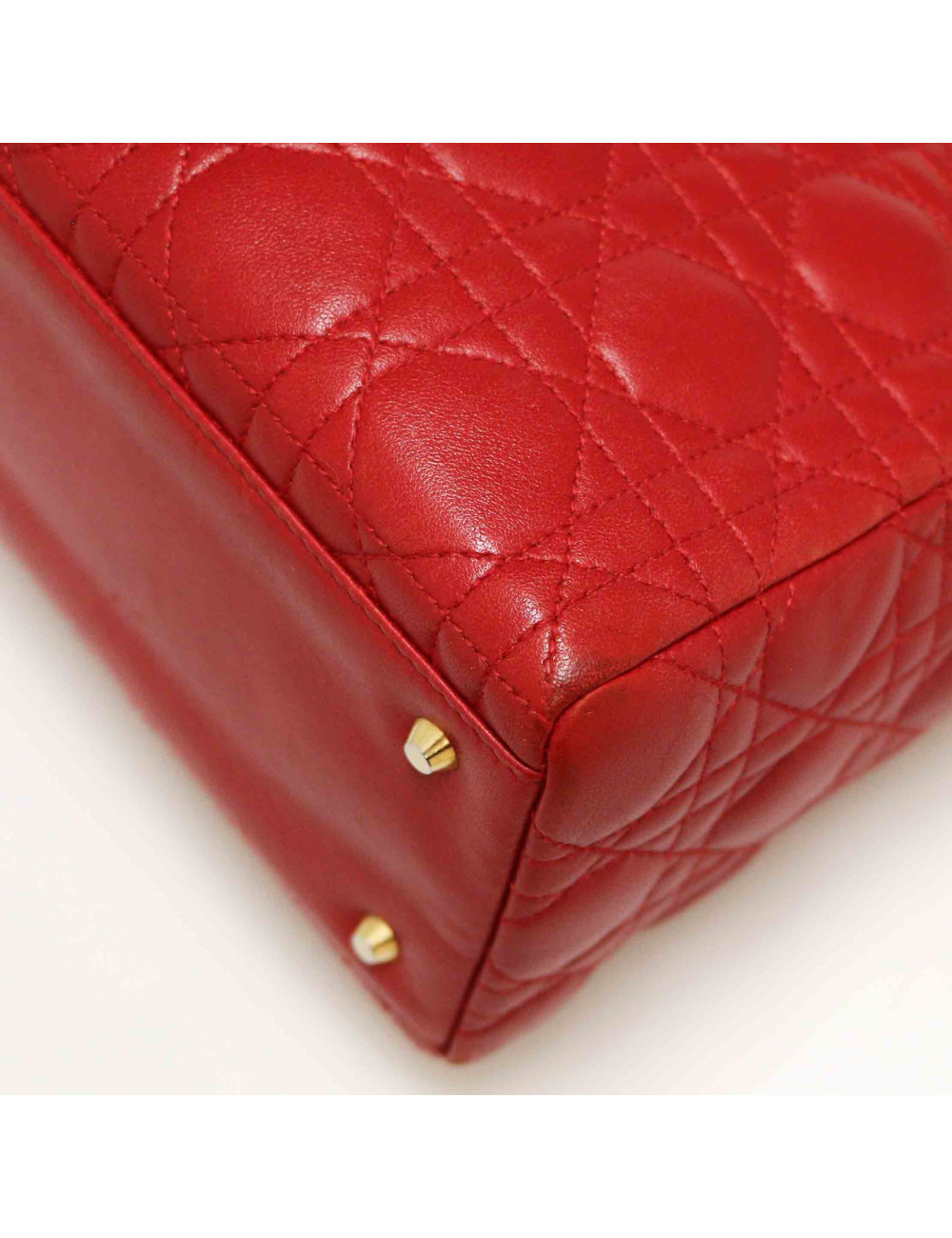 Sac Ladie D DIOR cuir rouge 