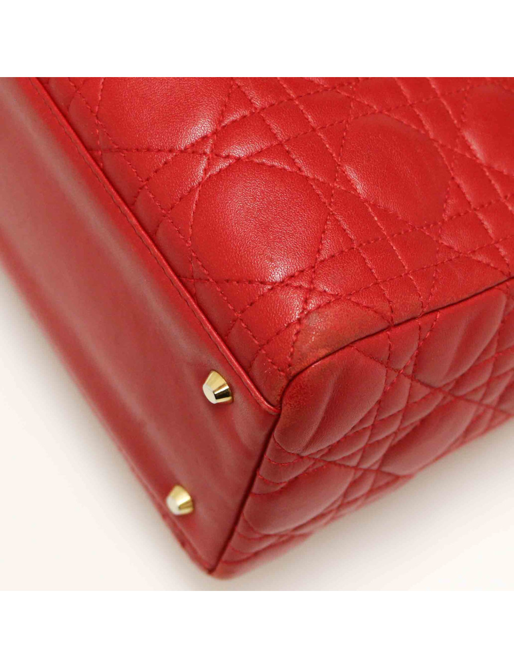 Sac Ladie D DIOR cuir rouge 