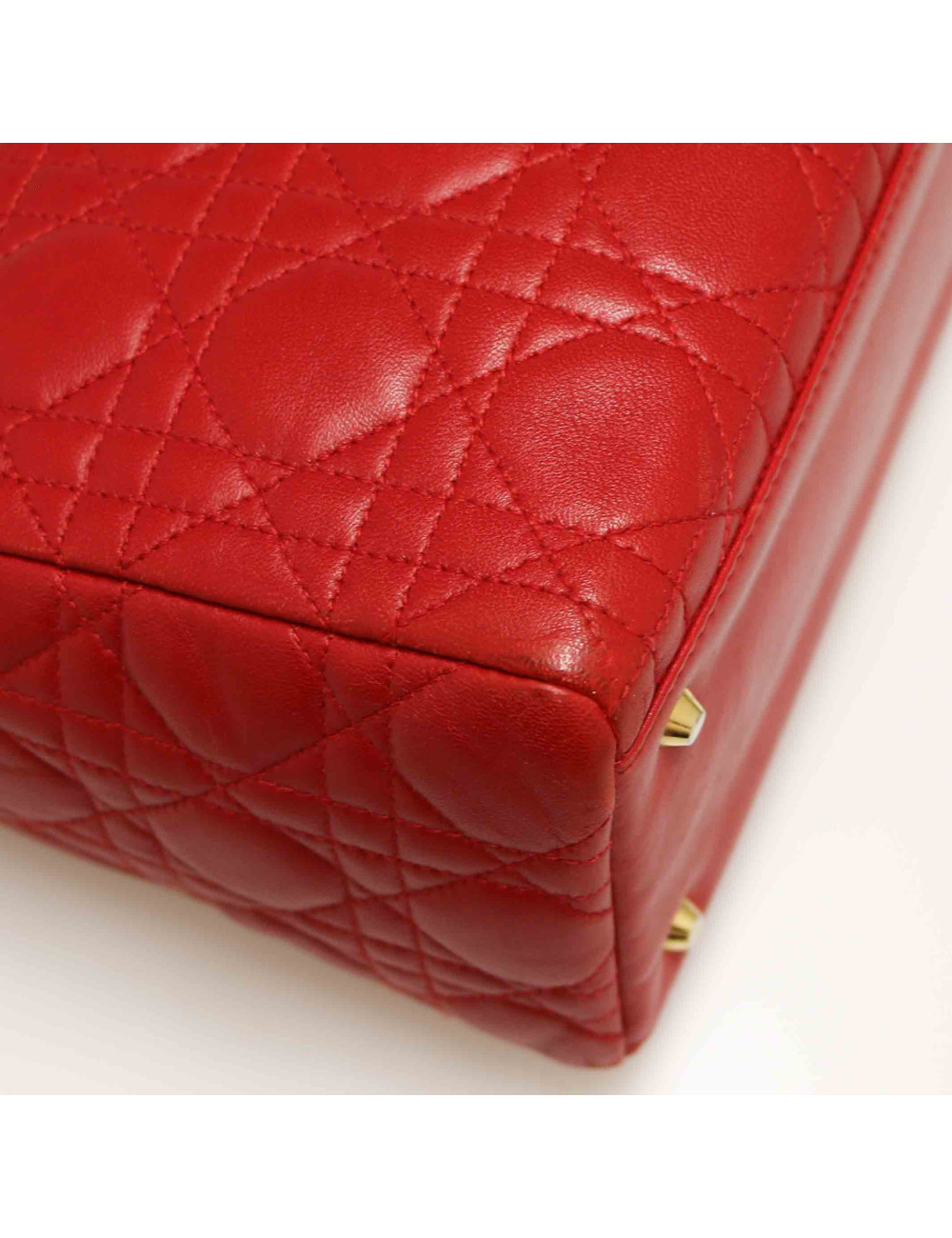 Sac Ladie D DIOR cuir rouge 