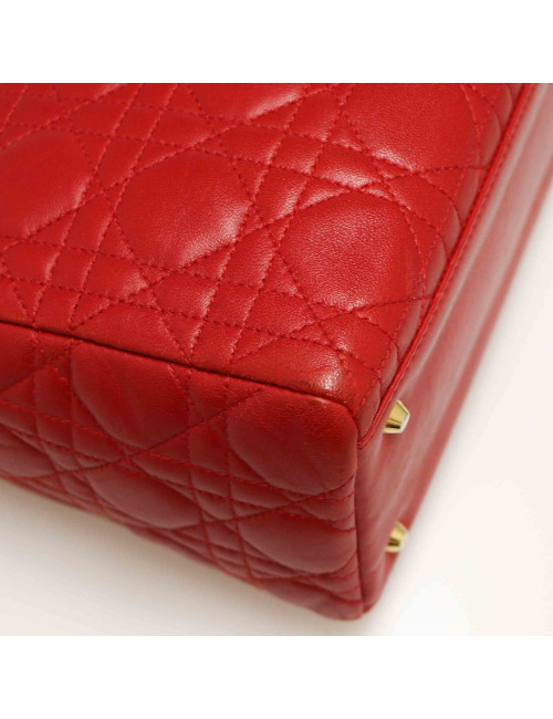 Sac Ladie D DIOR cuir rouge 