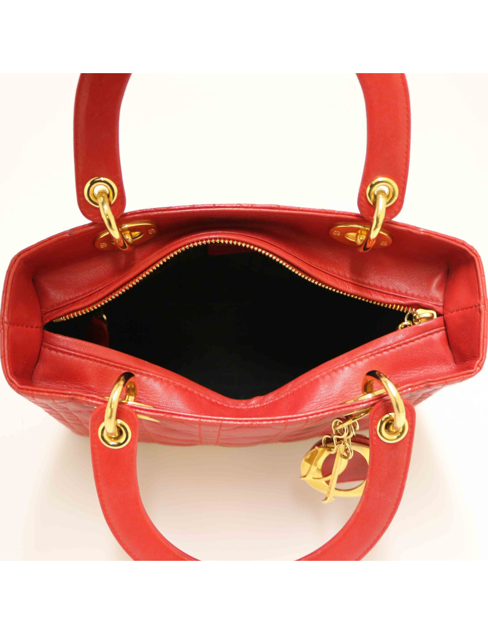 Sac Ladie D DIOR cuir rouge 
