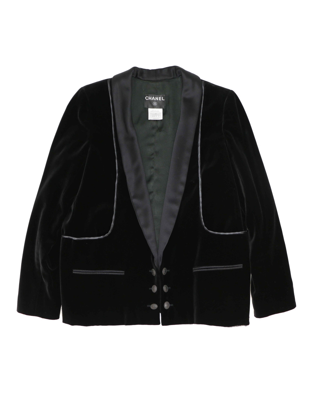 Veste T42 CHANEL velours noir 