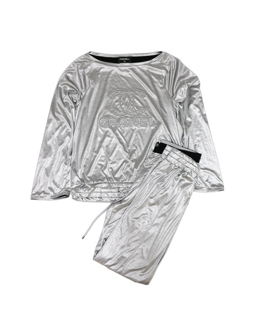 Jogging CHANEL polyester gris
