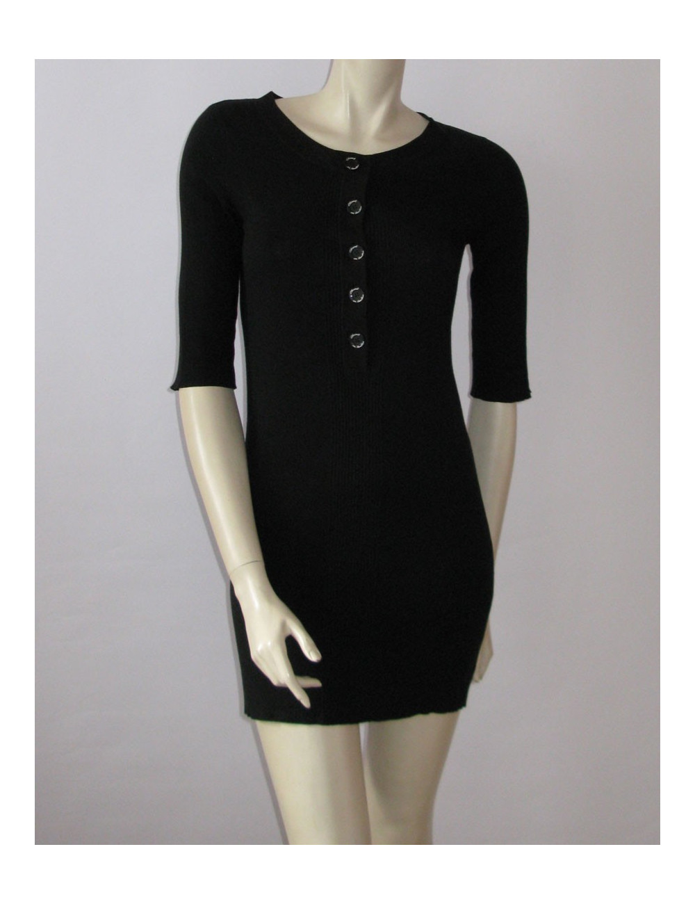Petite robe CHANEL noire en coton