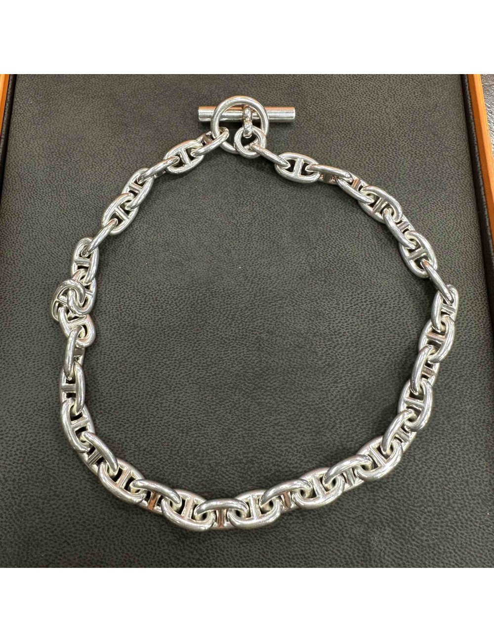 Collier HERMES chaine d'ancre argent 
