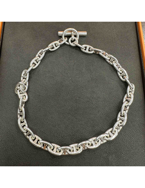 Collier HERMES chaine d'ancre argent 