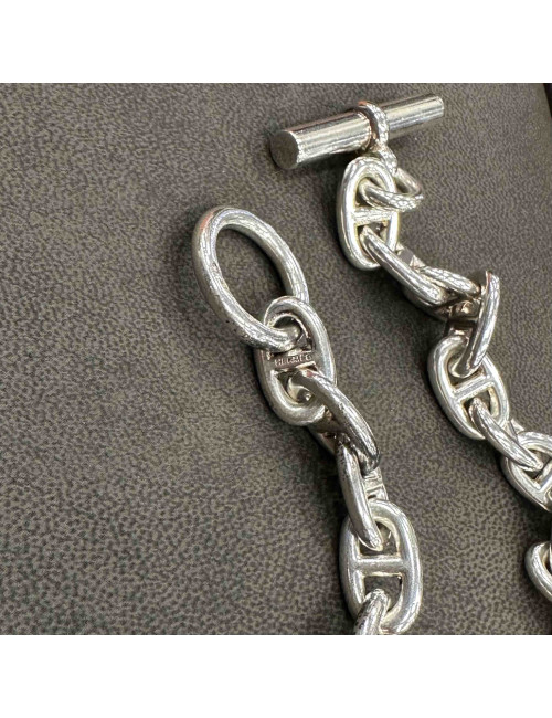 Collier HERMES chaine d'ancre argent 