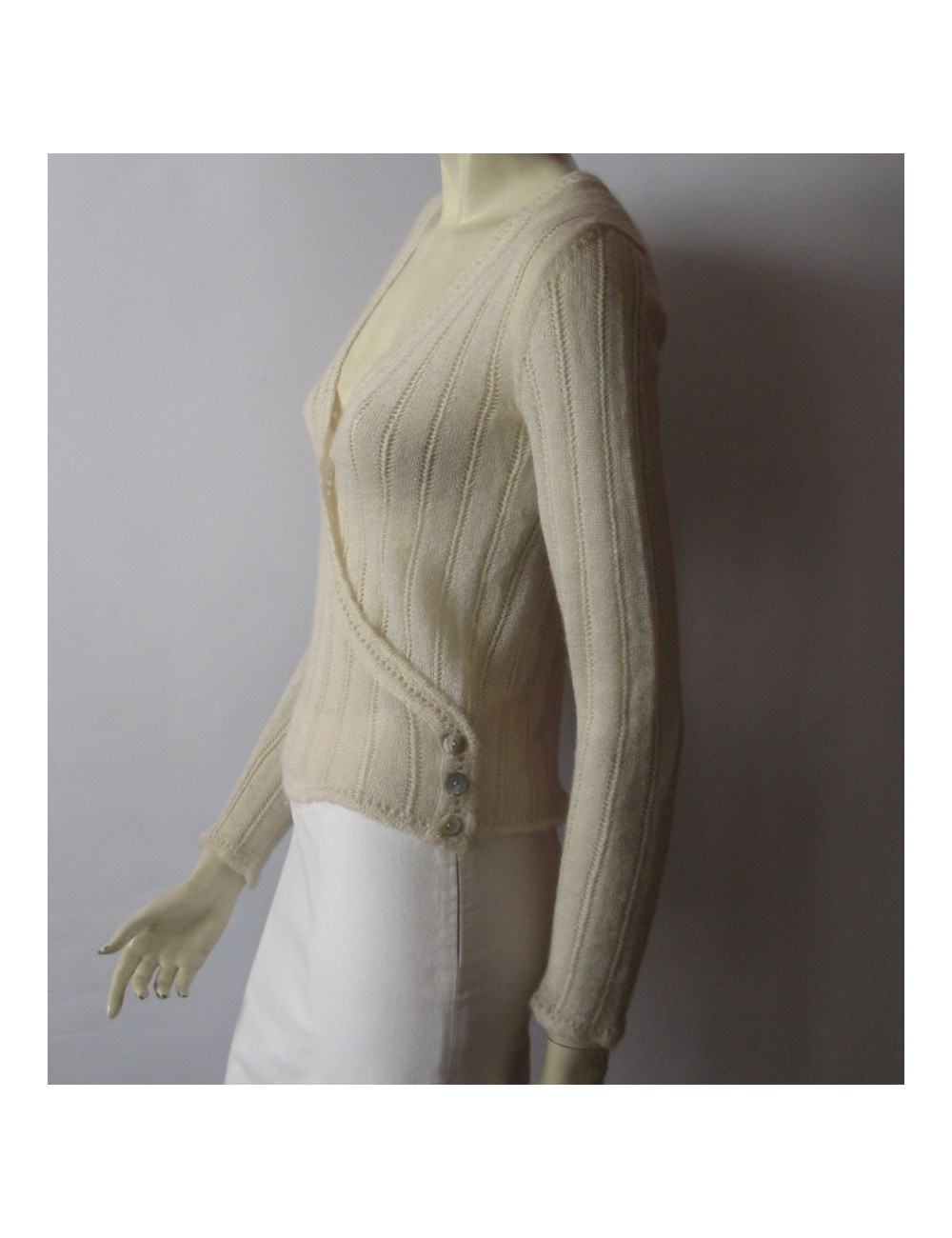 cache-coeur CHANEL T36 écru