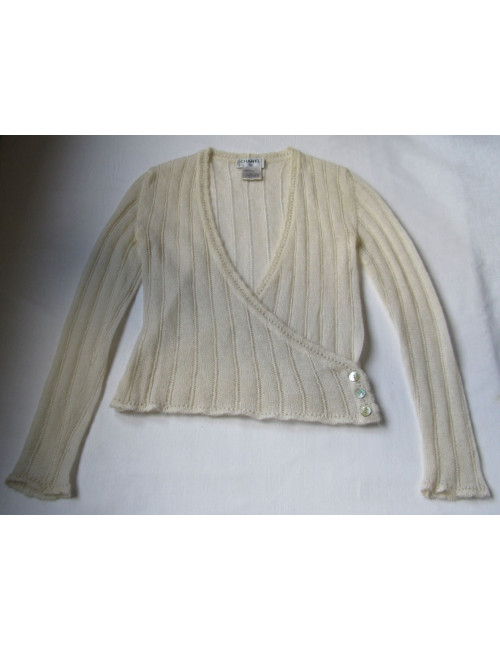 cache-coeur CHANEL T36 écru