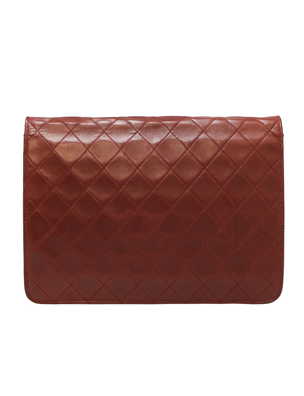 Sac pochette CHANEL vintage bordeaux