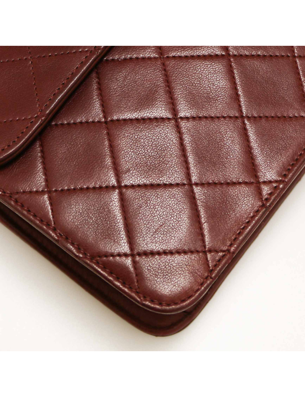 Sac pochette CHANEL vintage bordeaux