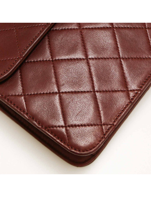 Sac pochette CHANEL vintage bordeaux
