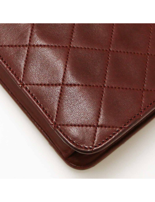 Sac pochette CHANEL vintage bordeaux