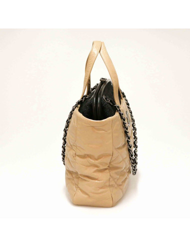 Cabas CHANL bicolore tweed cuir  2