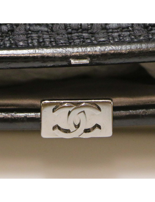 Cabas CHANEL bicolore tweed cuir 