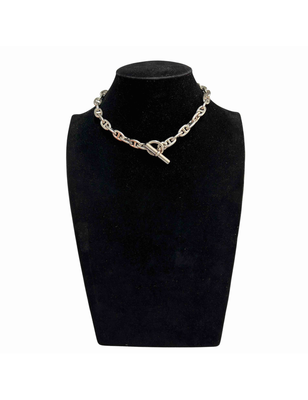 Collier HERMES chaine d'ancre argent 