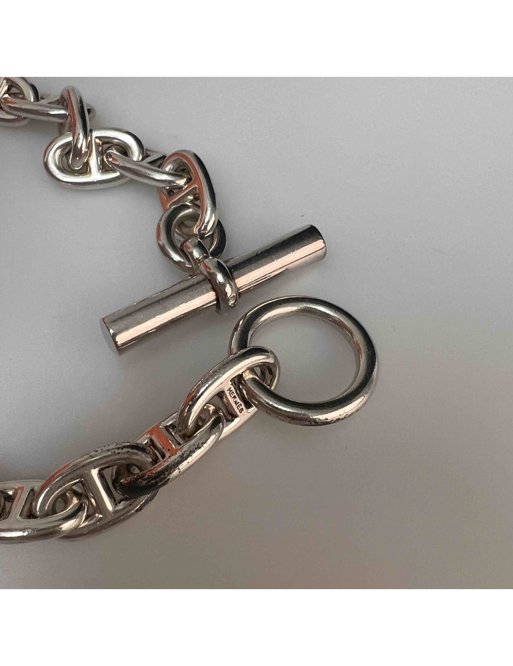 Collier HERMES chaine d'ancre argent 