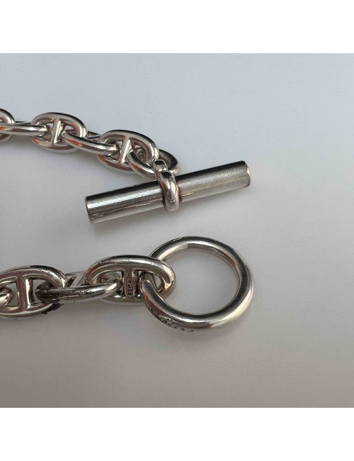 Collier HERMES chaine d'ancre argent 